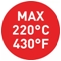 MAX 220°C 430°F